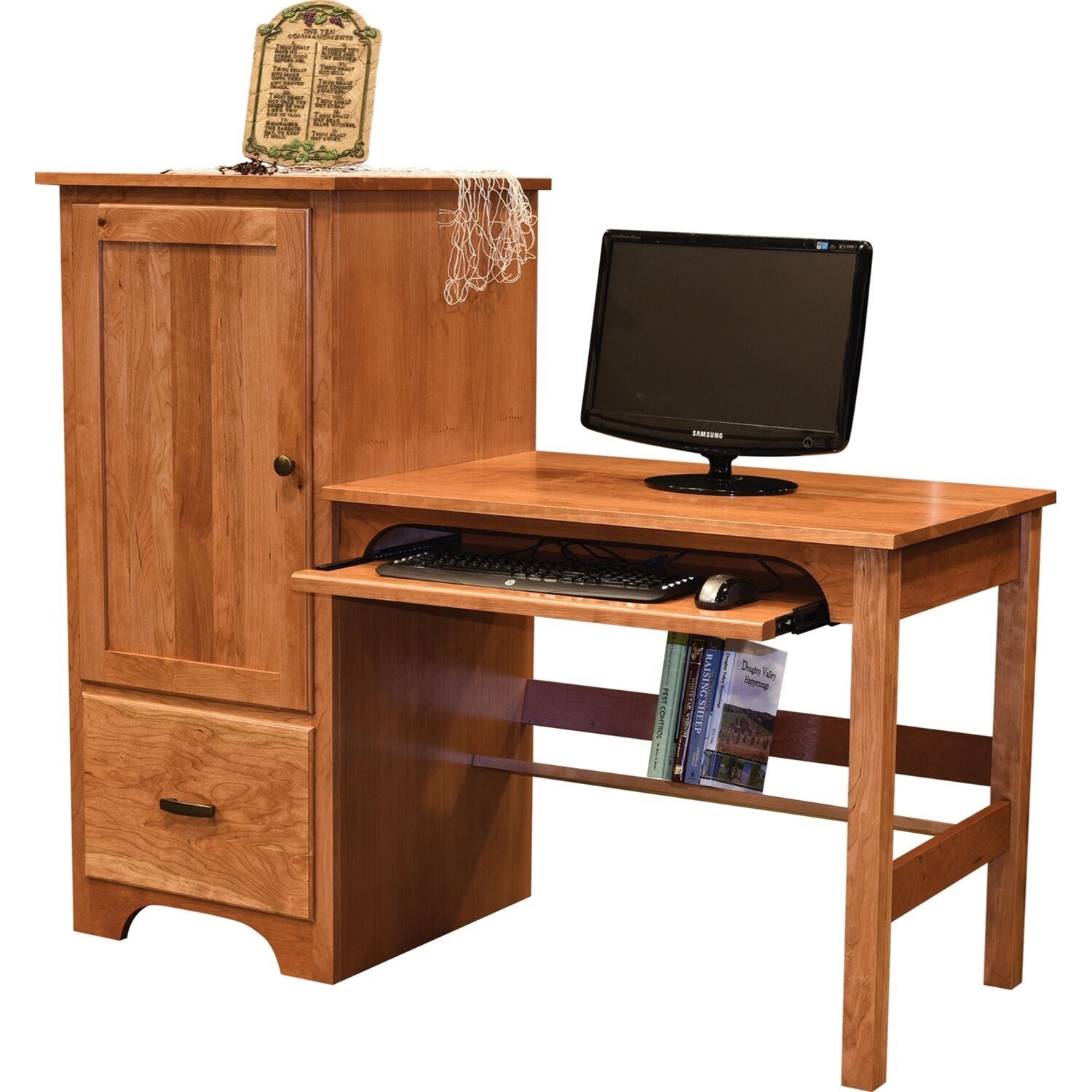 Woodworking computer store desk